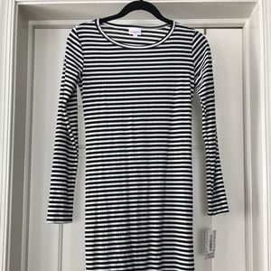 Lularoe NWT XS Black & White Striped Debbie